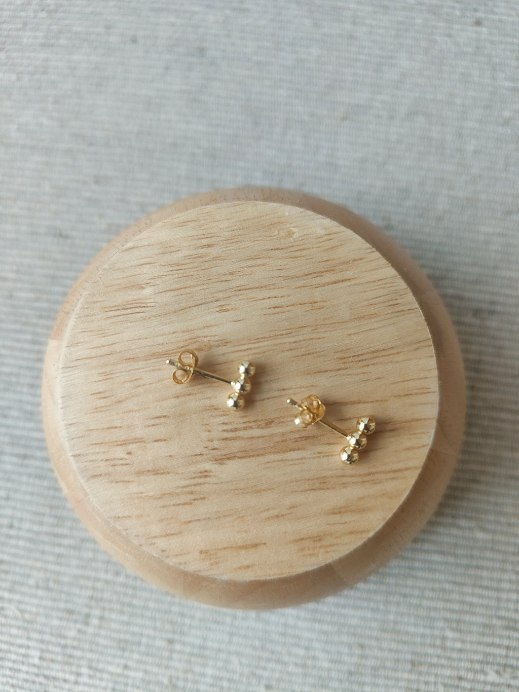 PENDIENTES 3 BOLITAS ORO