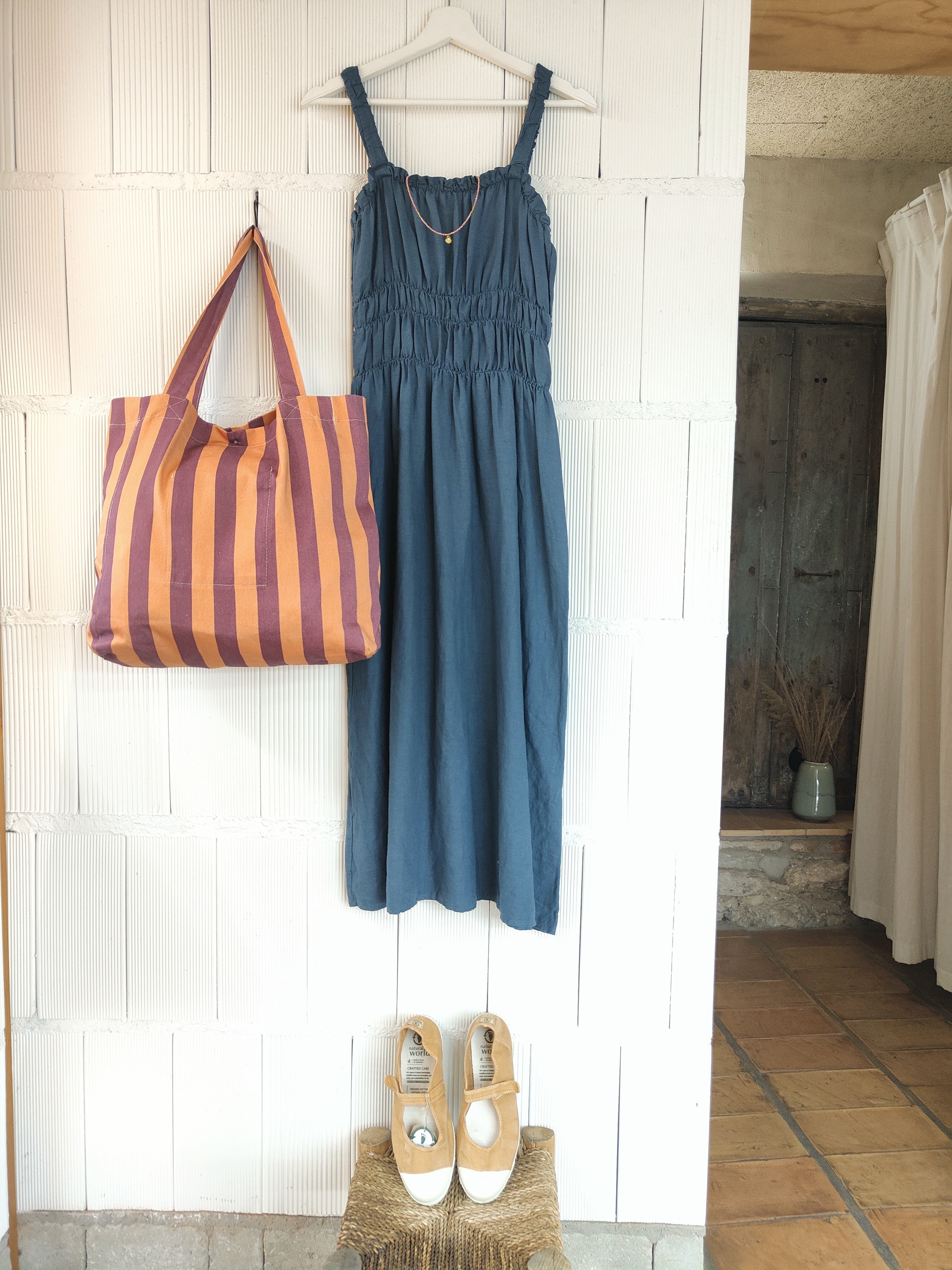 VESTIDO TRIGO AZUL