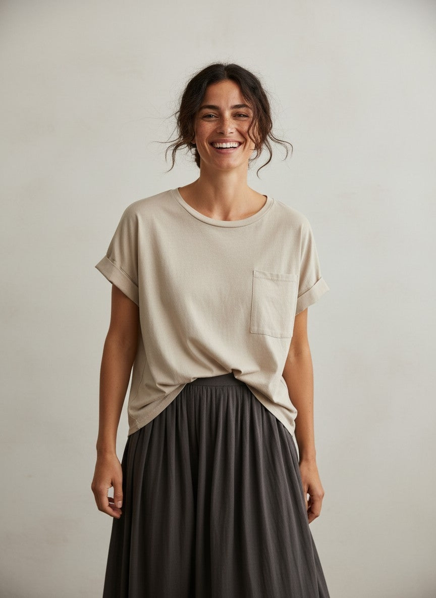 CAMISETA MARTA BEIGE