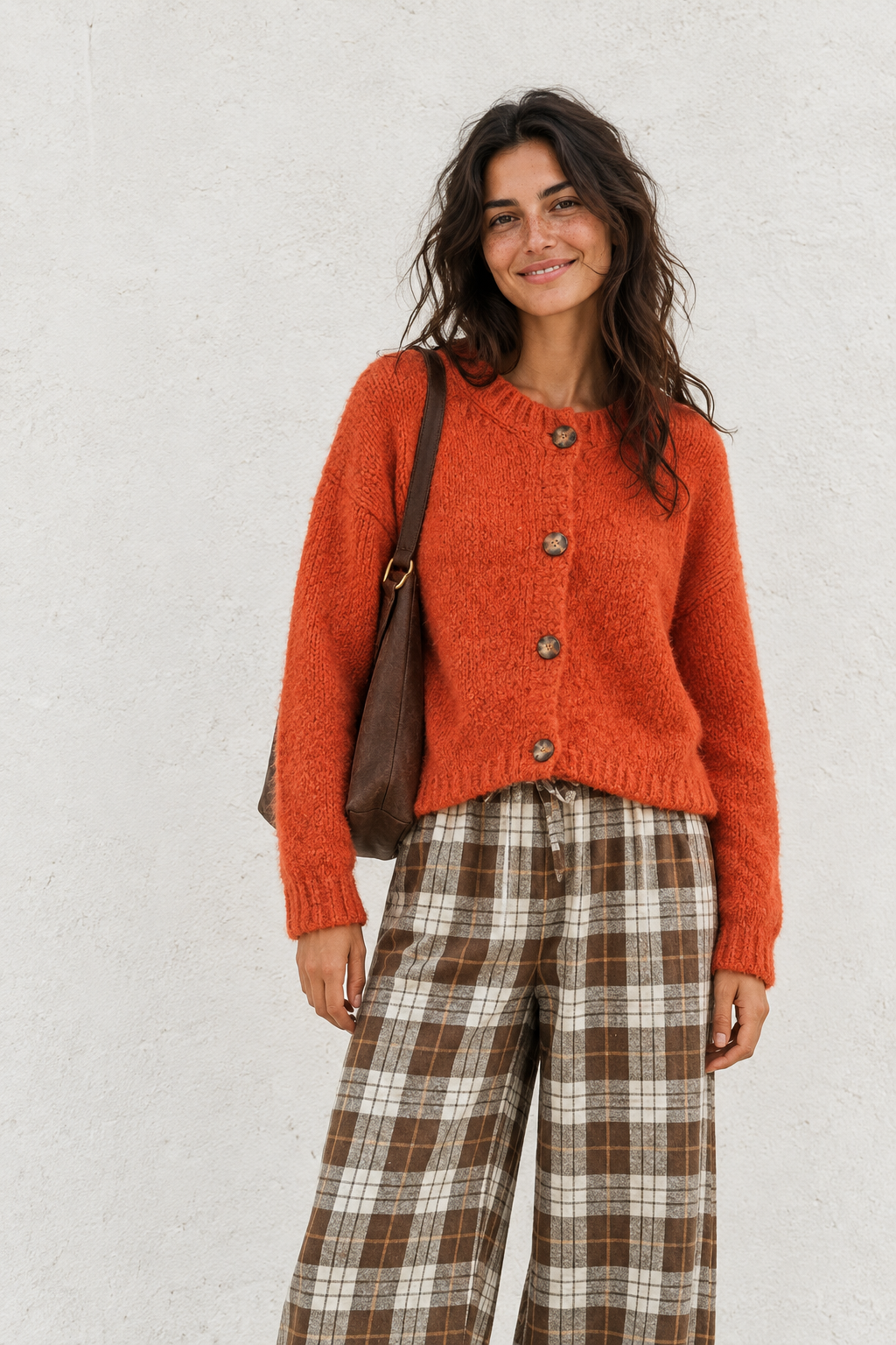 PANTALÓN CUADROS MARRÓN