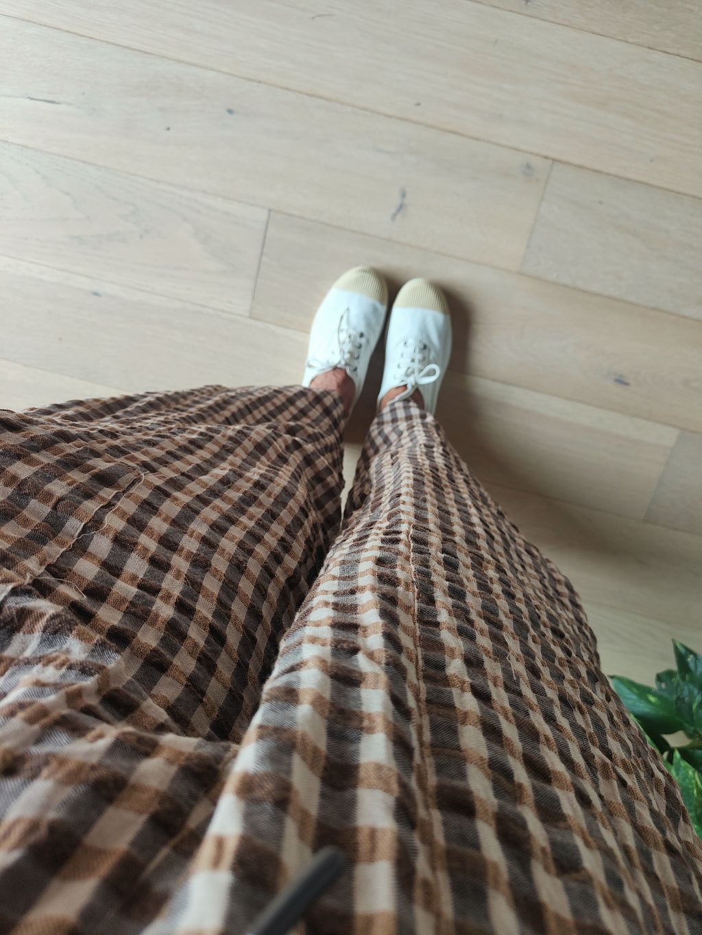 PANTALÓN CUADROS CAFÉ