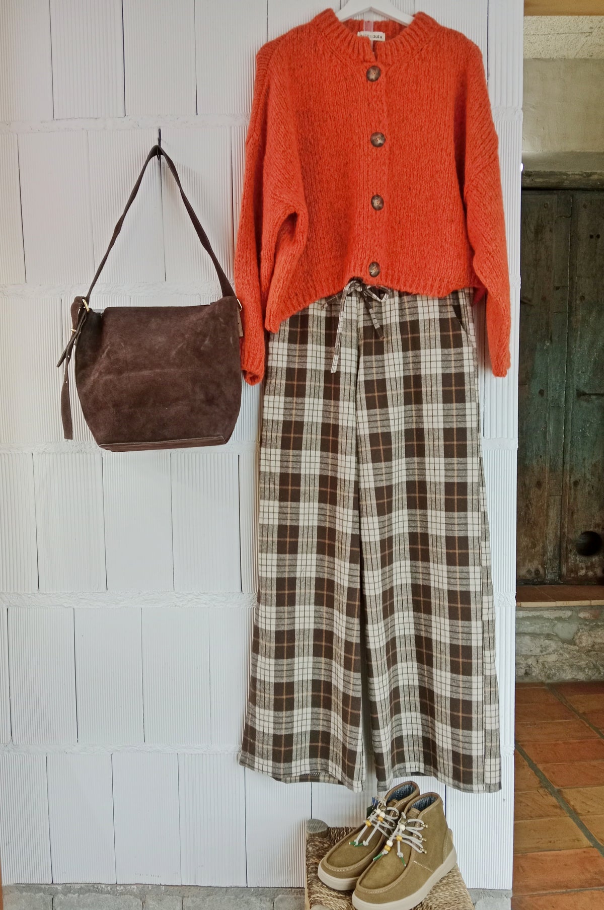 PANTALÓN CUADROS MARRÓN