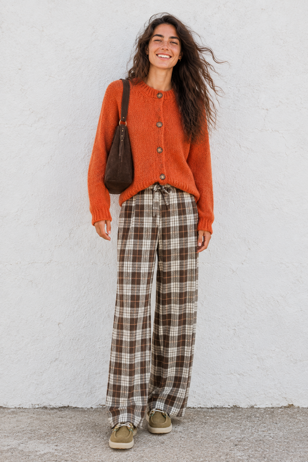 PANTALÓN CUADROS MARRÓN
