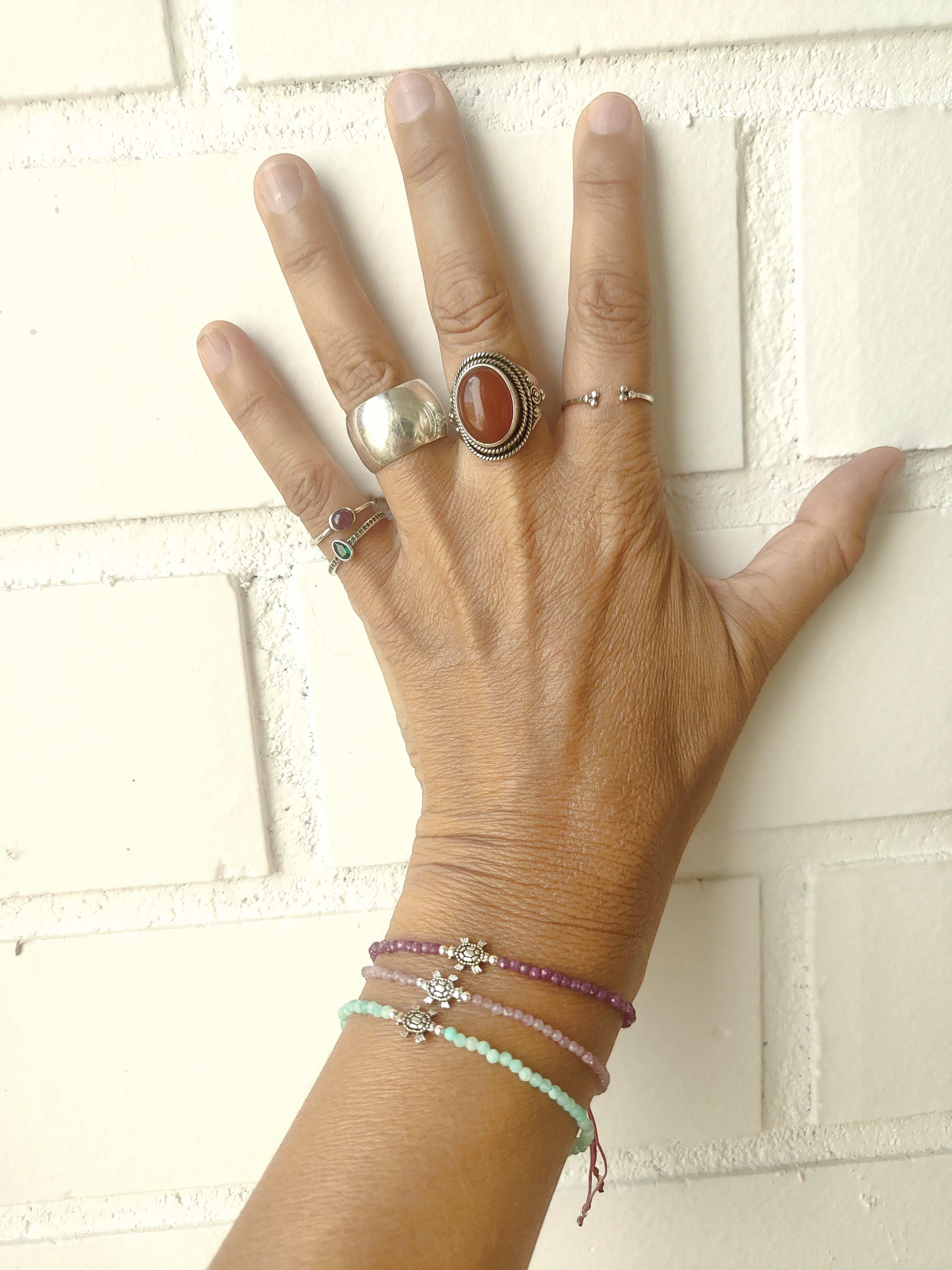 PULSERA TORTUGA PIDRAS NATURALES