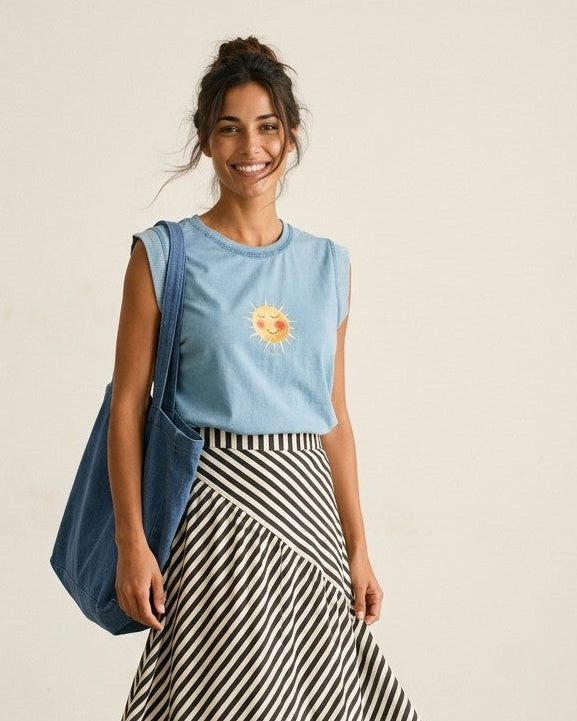 CAMISETA SOL AZUL