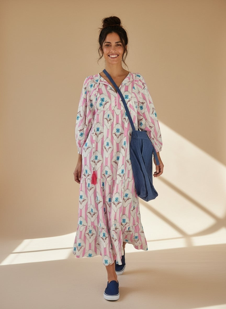 VESTIDO JARDÍN ROSA
