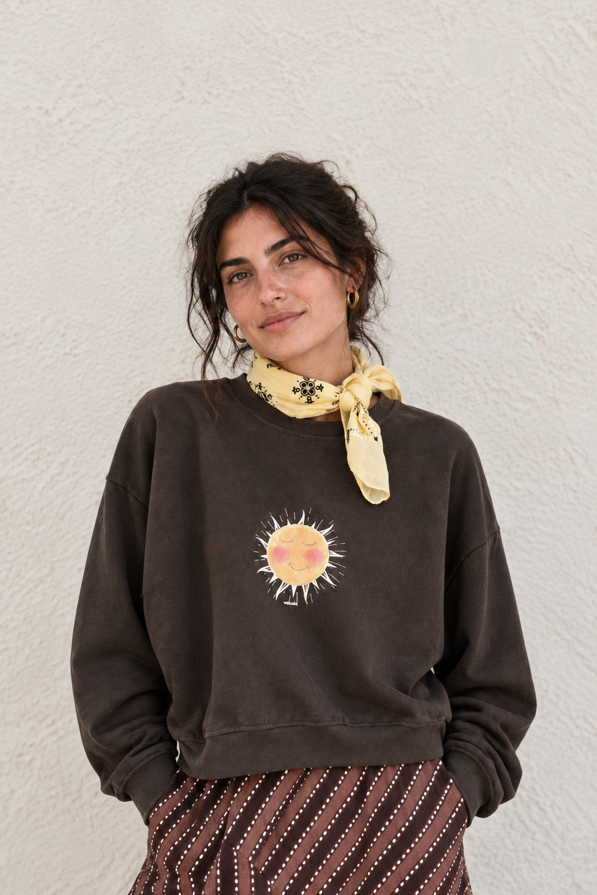 SUDADERA SOL CHOCOLATE