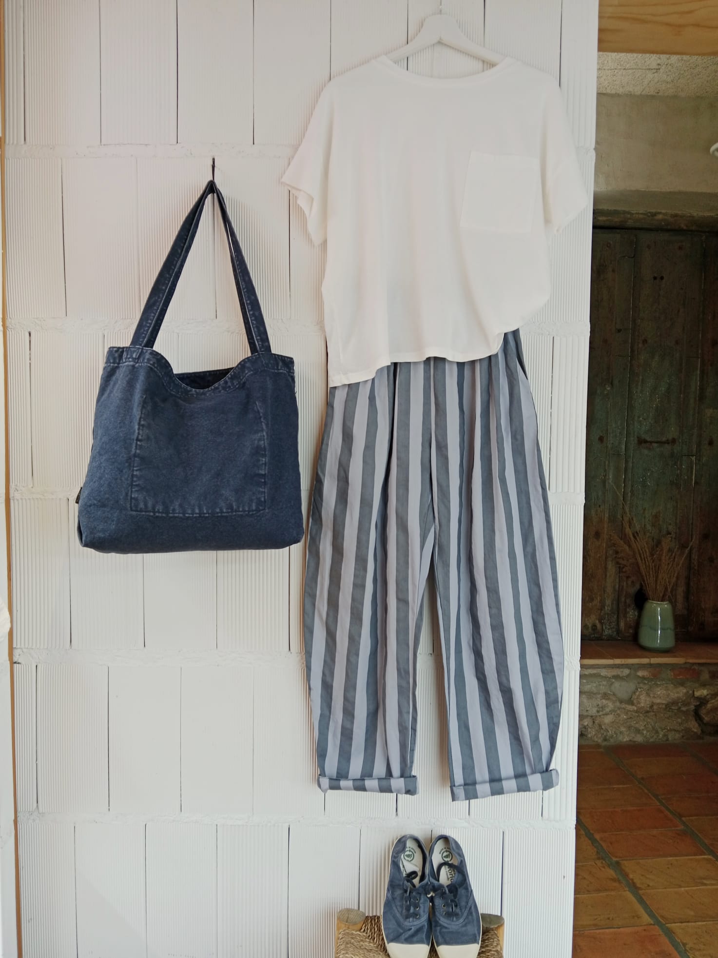 PANTALÓN RAYAS AZUL