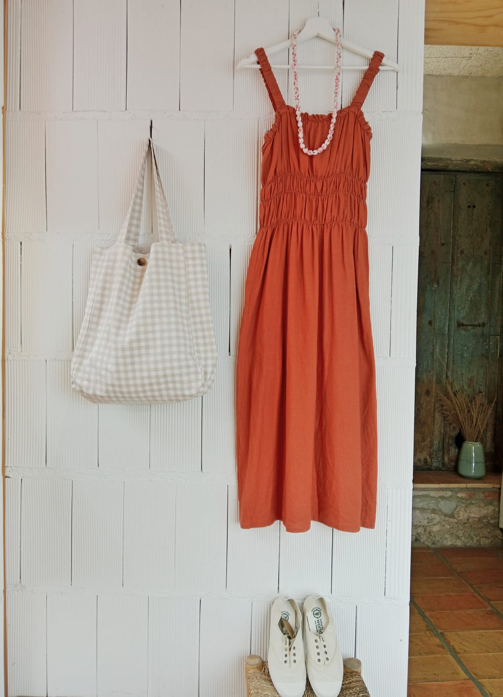 VESTIDO TRIGO TEJA