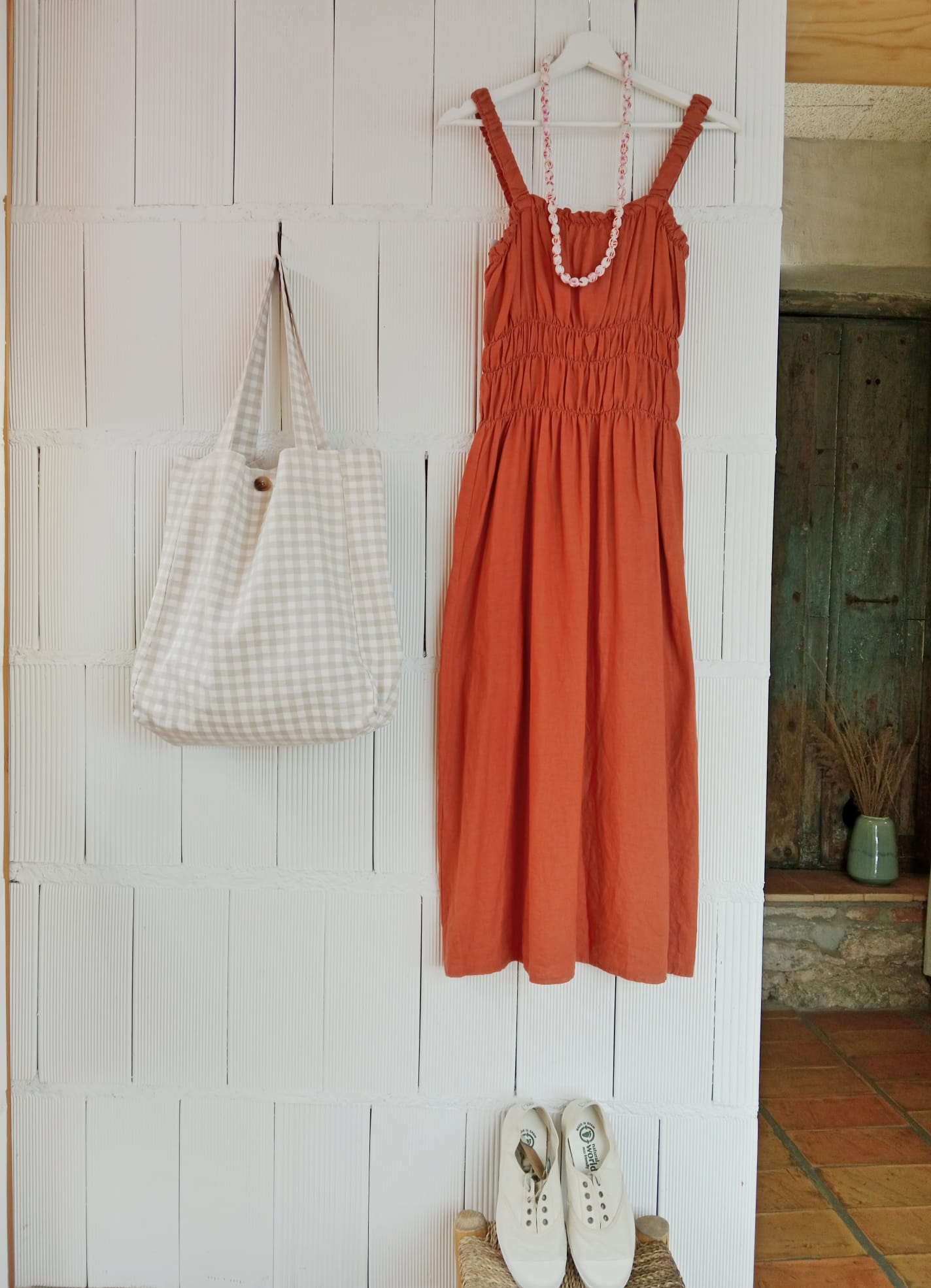 VESTIDO TRIGO TEJA