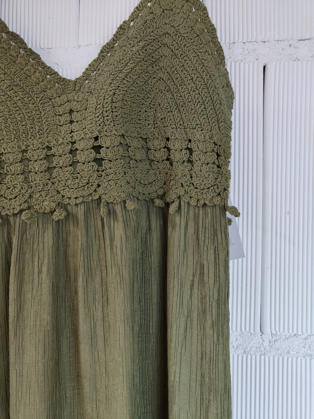VESTIDO CROCHET VERDE