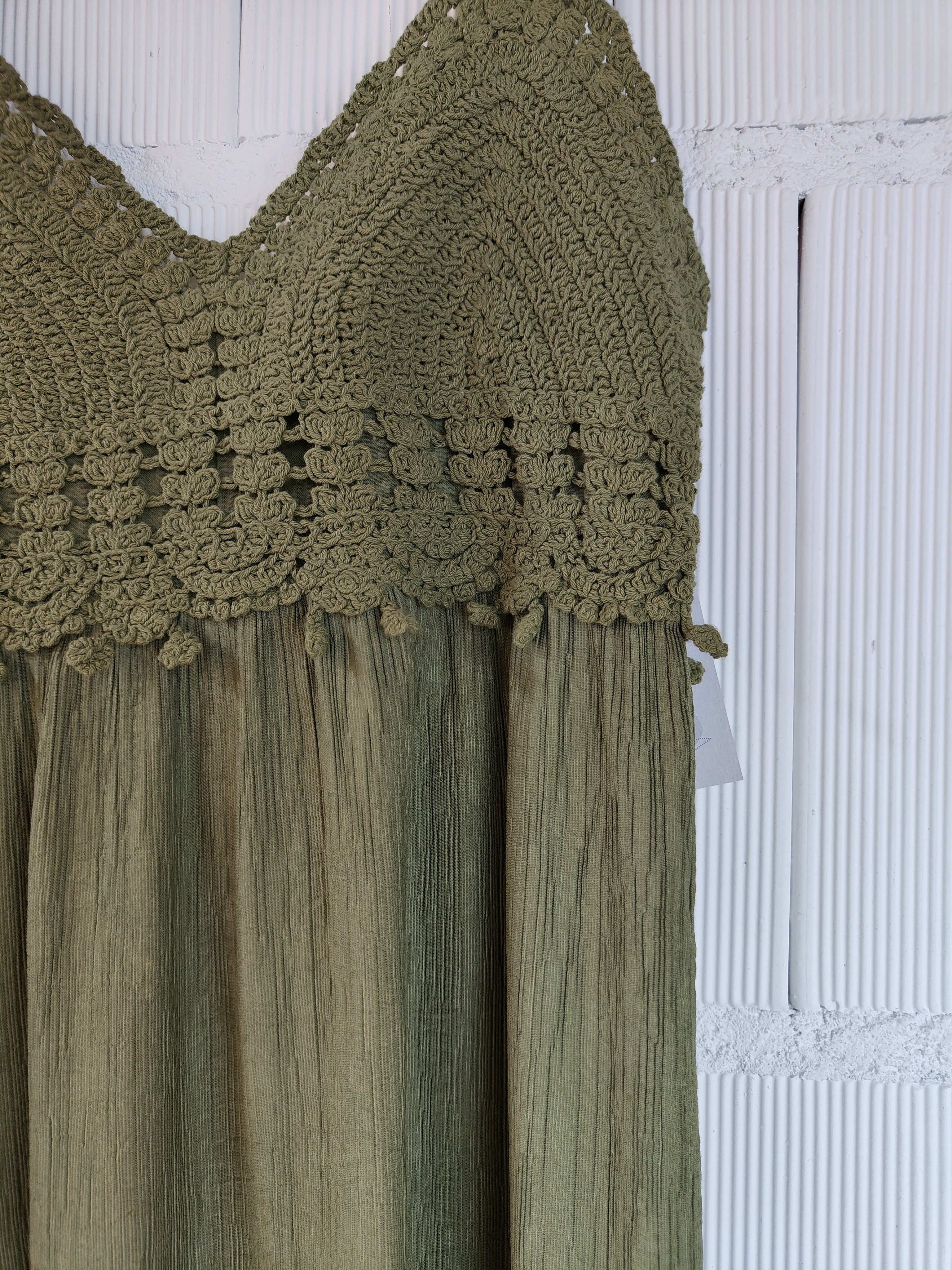 VESTIDO CROCHET VERDE