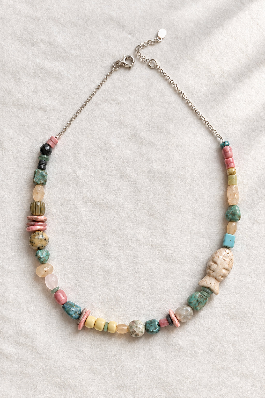 COLLAR MIX PIEDRAS NATURALES PEZ
