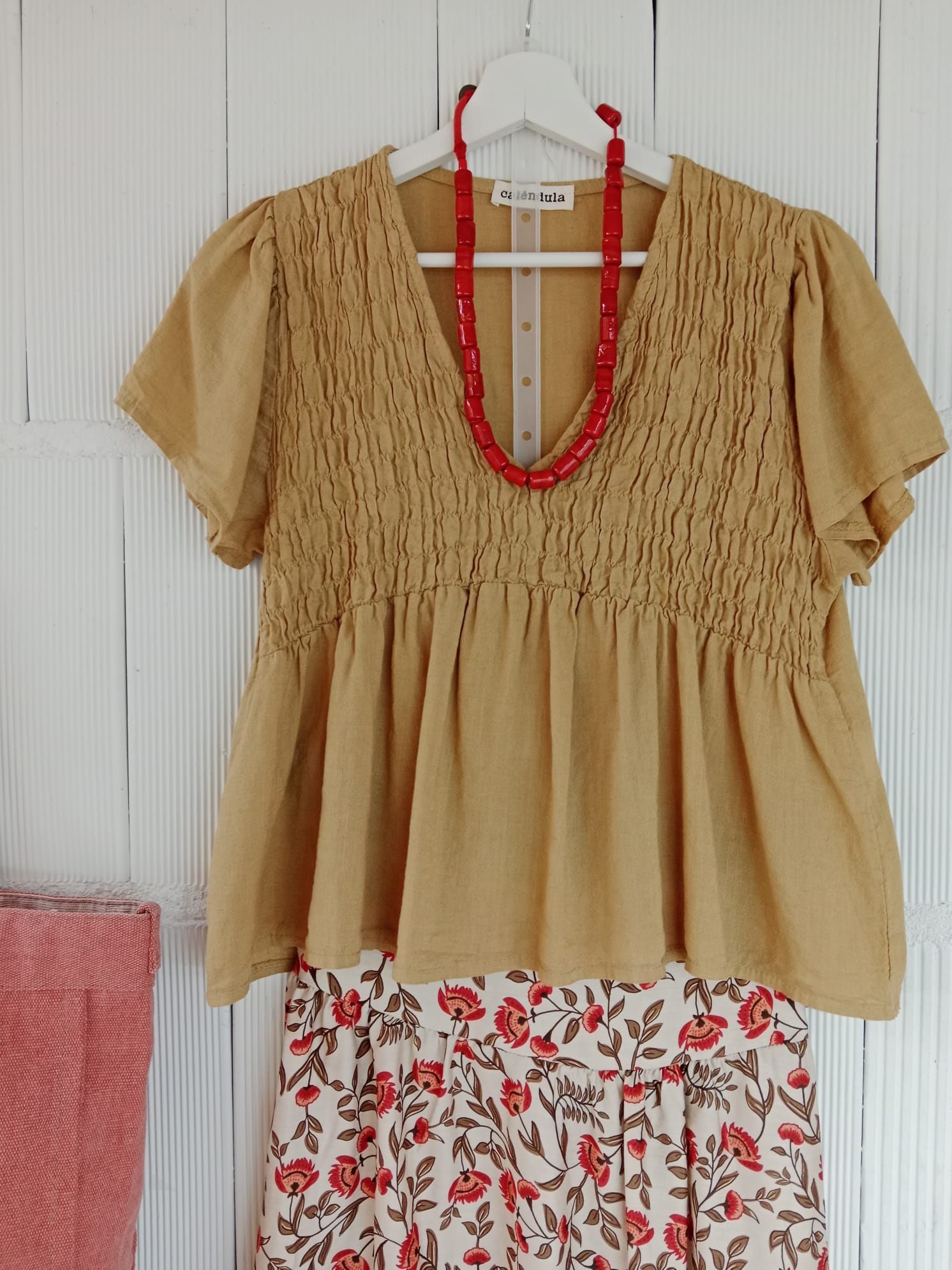 TOP BARDOT CAMEL