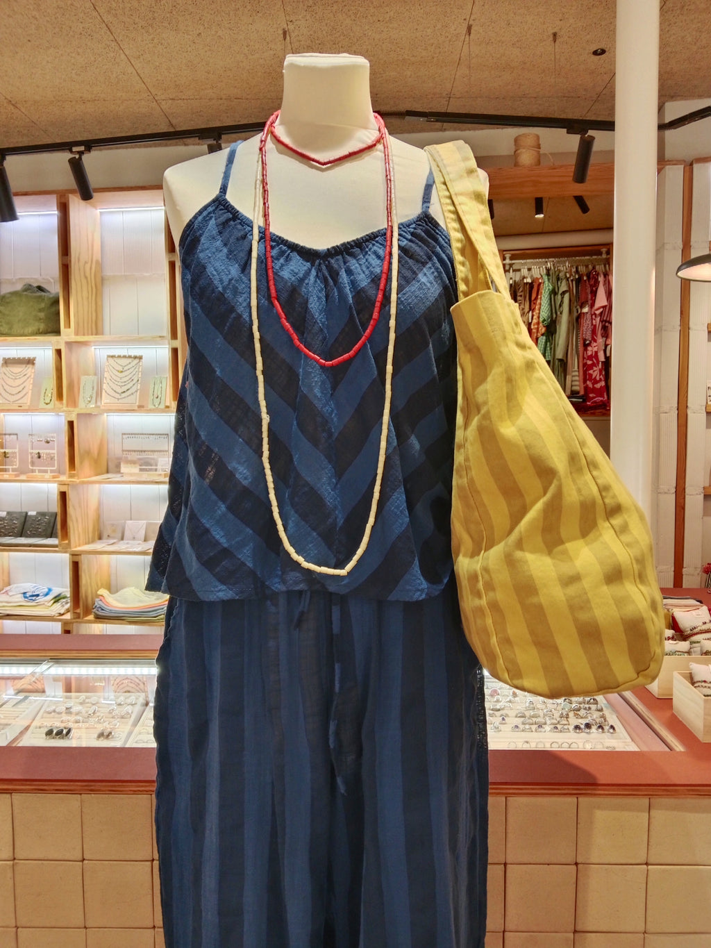 TOP RAYAS AZUL