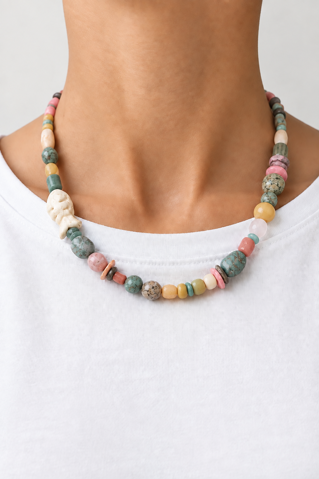 COLLAR MIX PIEDRAS NATURALES PEZ