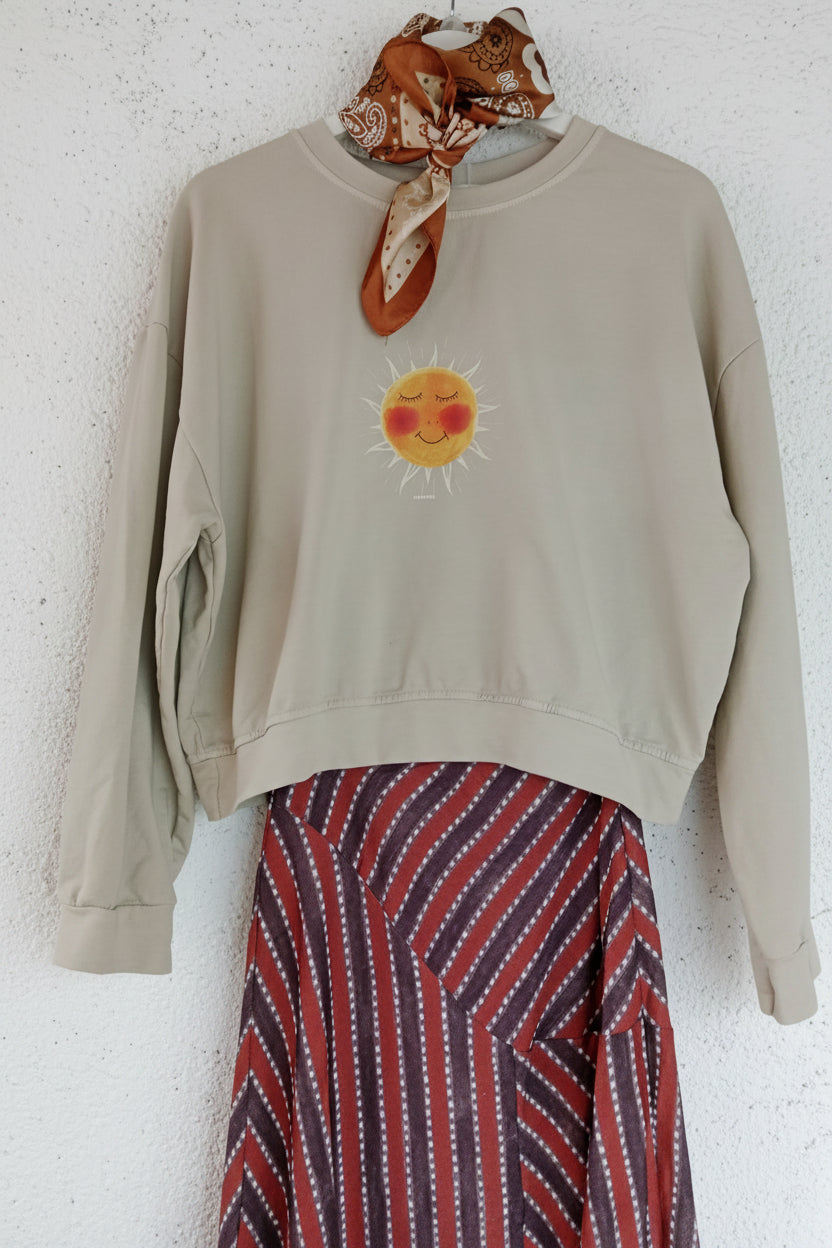 SUDADERA SOL BEIGE
