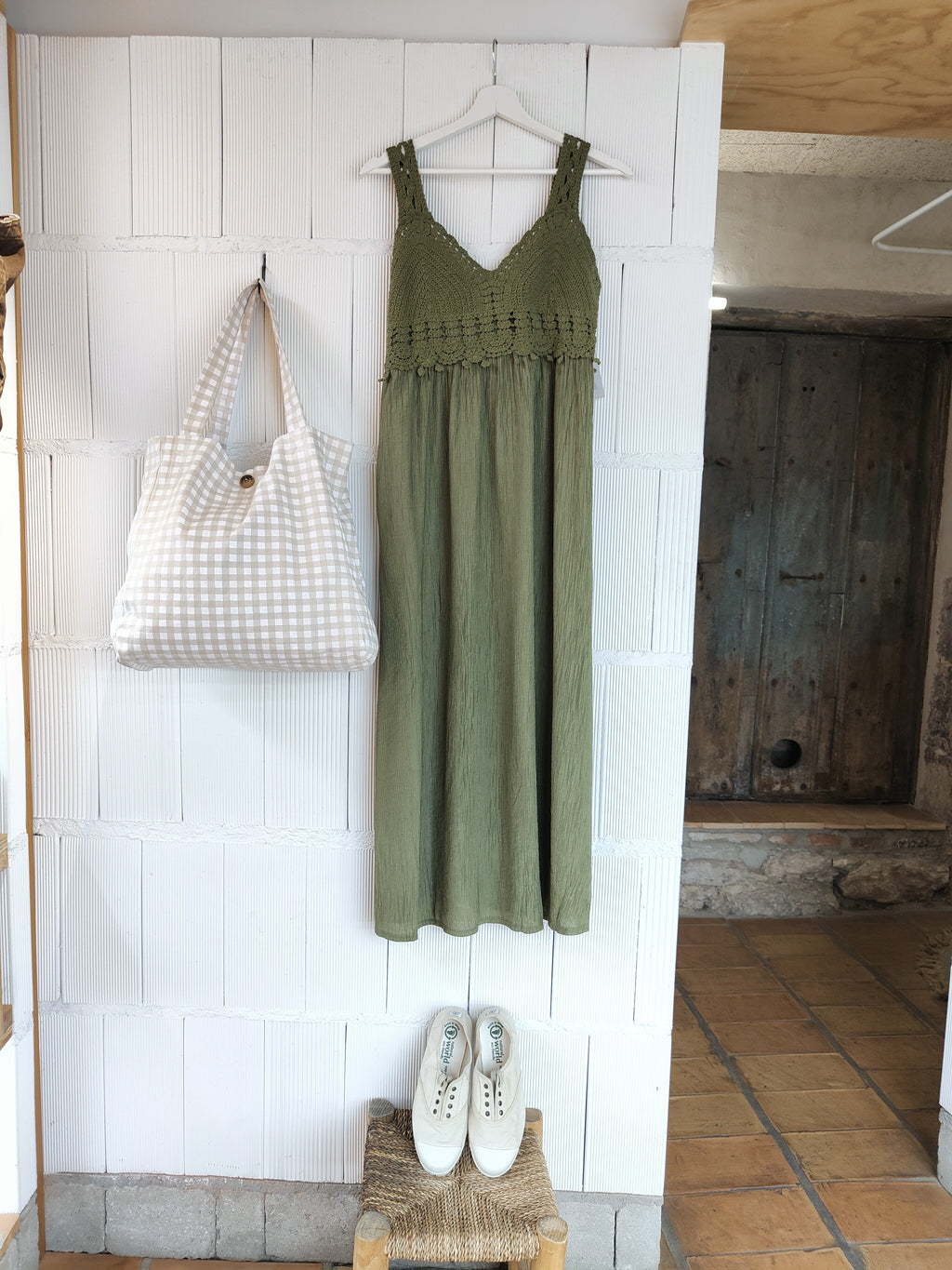 VESTIDO CROCHET VERDE