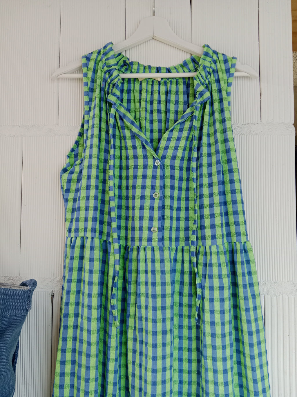 VESTIDO ANDREA CUADROS VERDE
