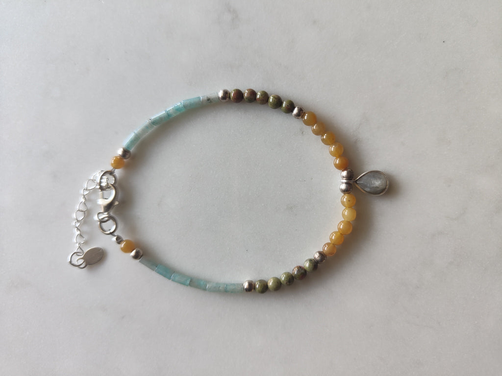 PULSERA BRISA CALCEDONIA AMARILLA