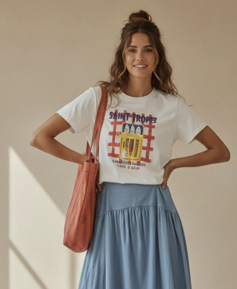 CAMISETA BLANCA SAINT TROPEZ